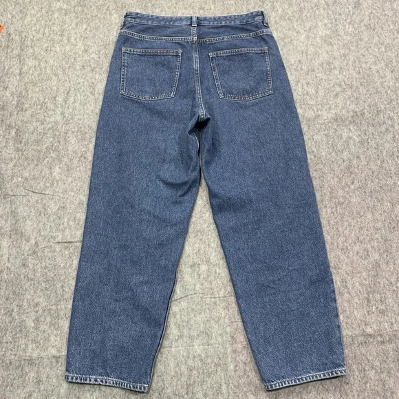 COS Women's High Rise Tapered Ankle Length Wide Leg Blue Jeans - Size 29 - Picture 2 of 15